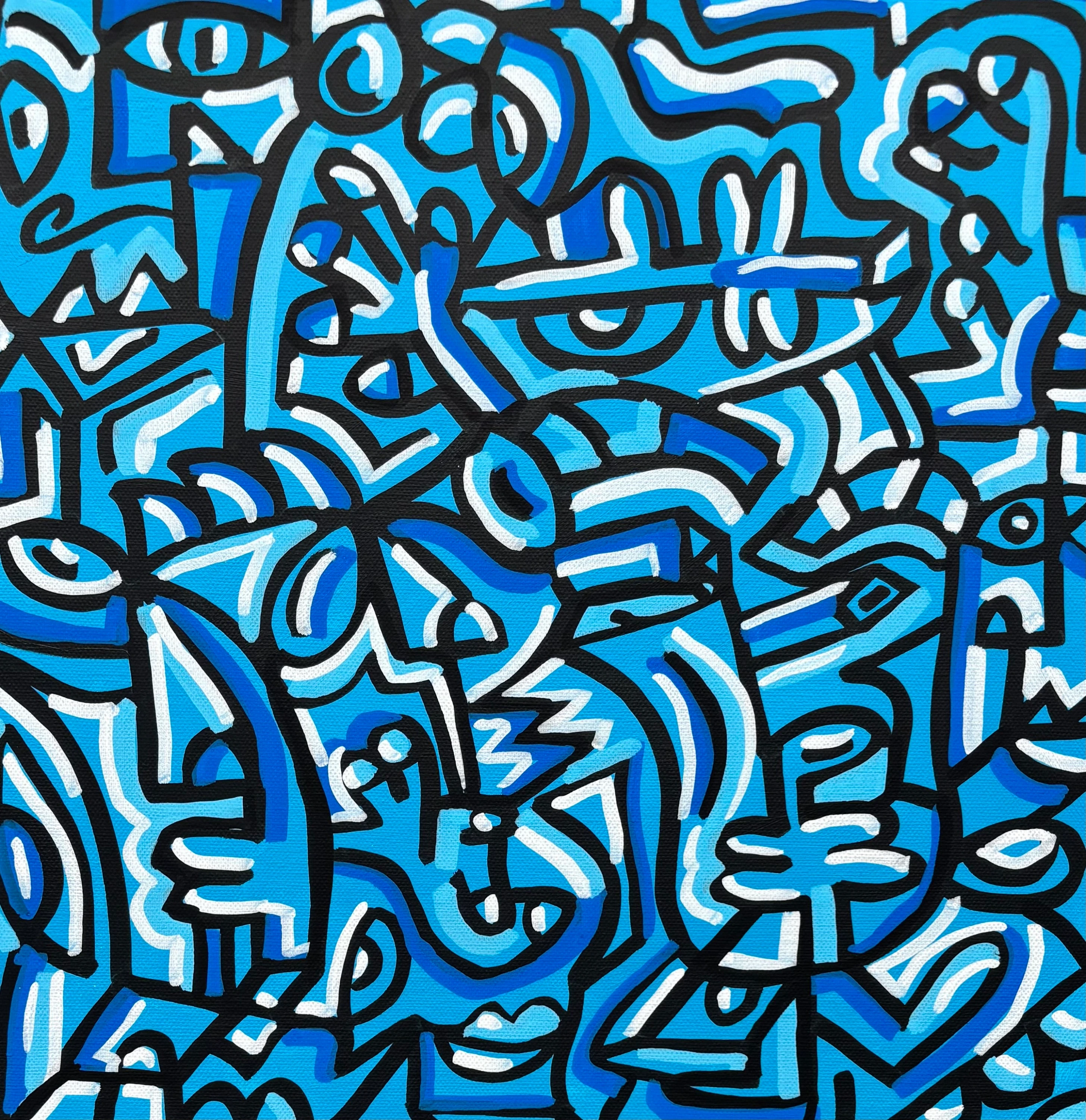 Atlas 3. Acrílico sobre lienzo, 40 x 40 cm, 2026. Barcelona. Nicolás Lapadula