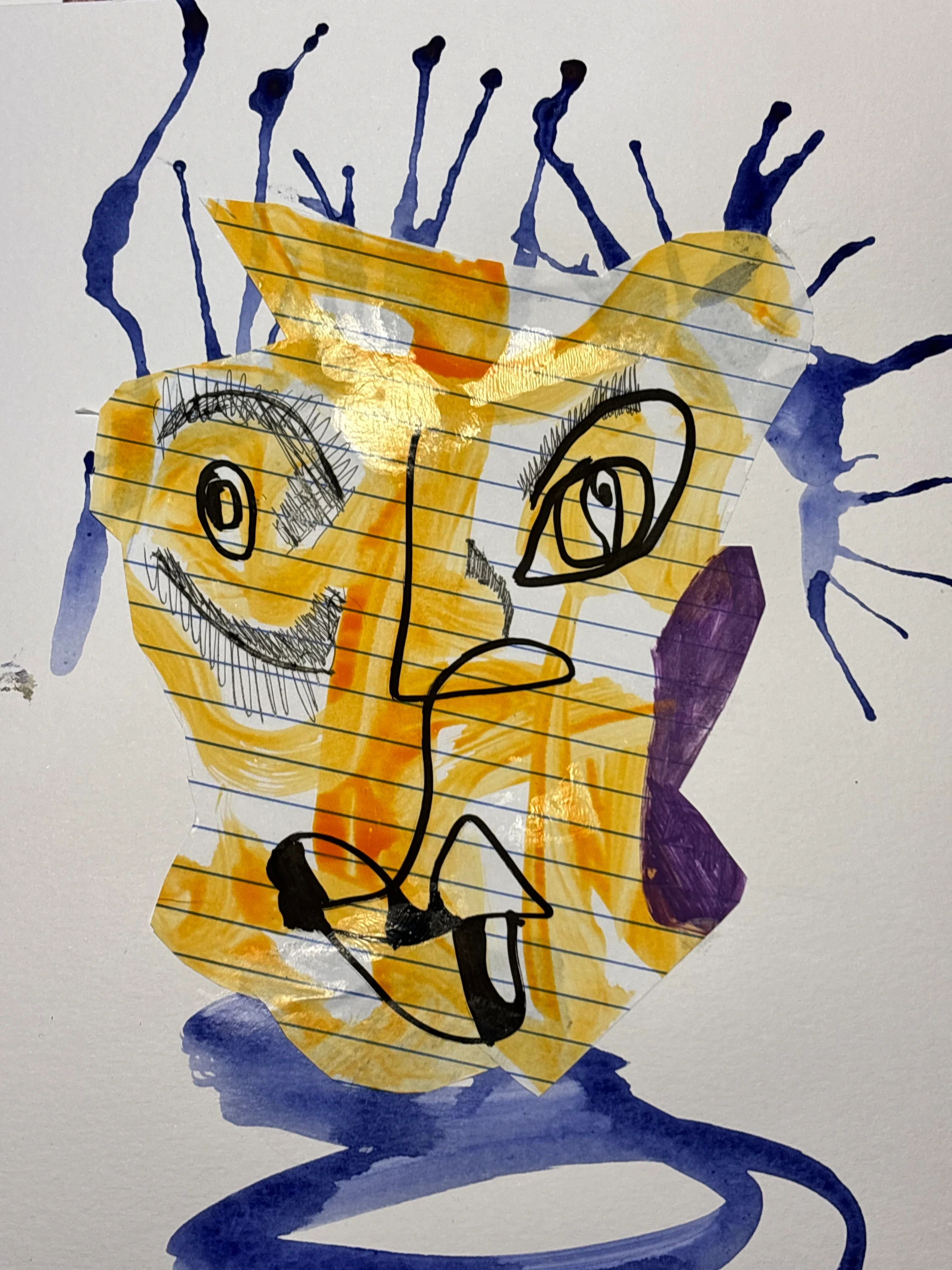 Collage. Acrílico sobre papel, 20 x 30, 2026. Barcelona. Nicolás Lapadula