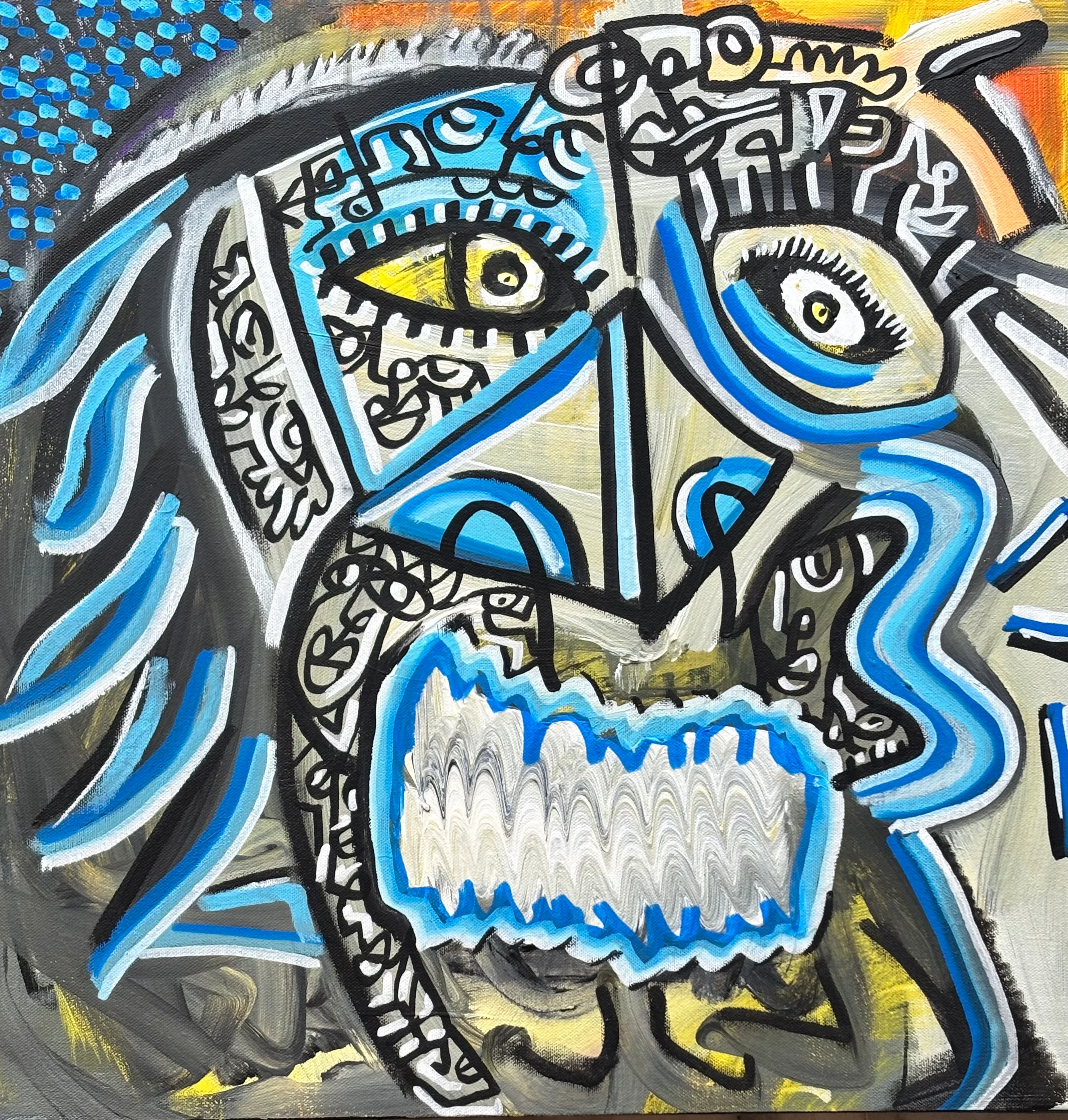 El Hipócrita. Acrílico sobre lienzo, 50 x 50. Barcelona. Nicolás Lapadula