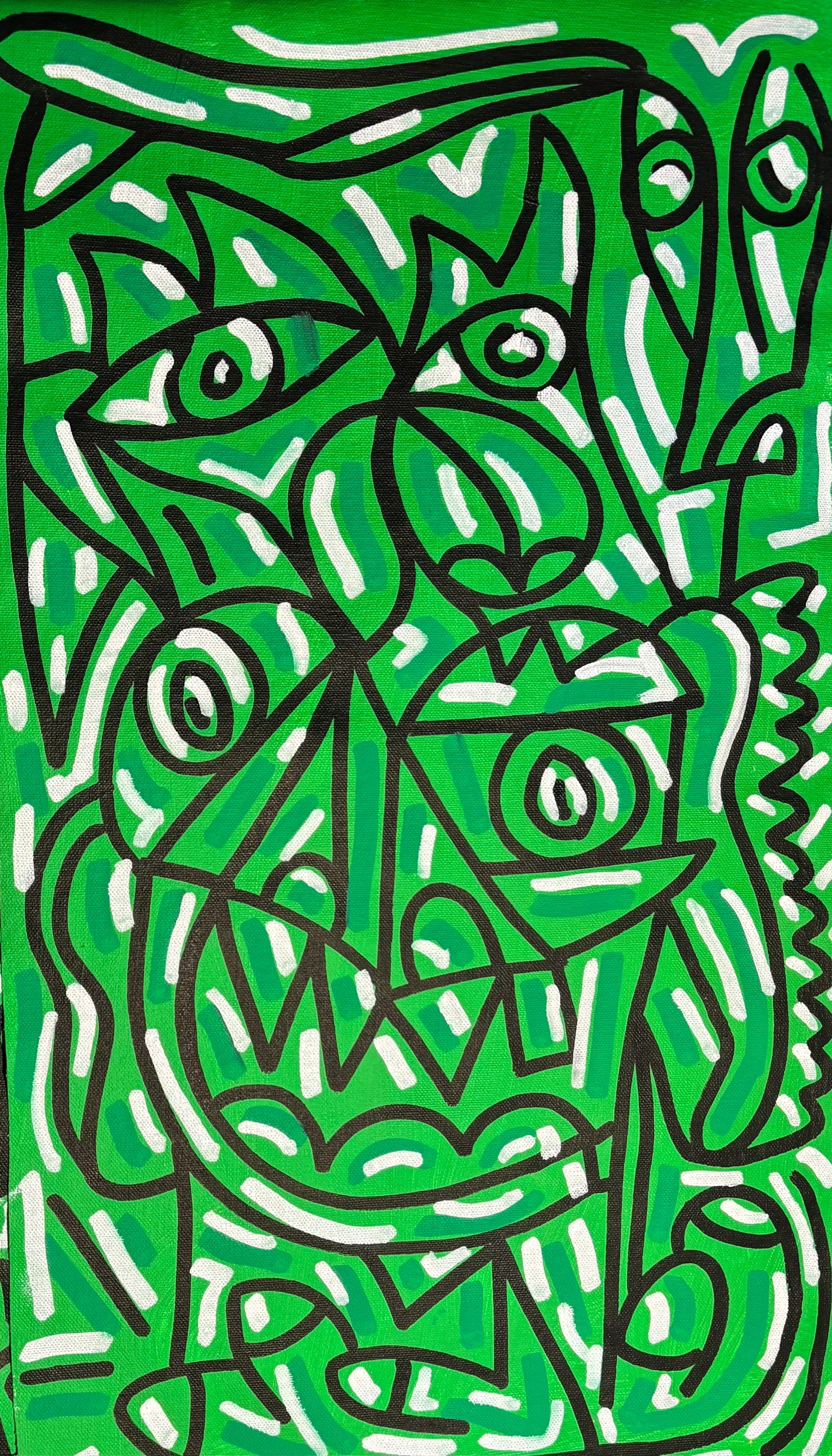 Sin título, V2. Acrylic on canvas, 34 x 56 cm, 2026. Madrid. Nicolás Lapadula