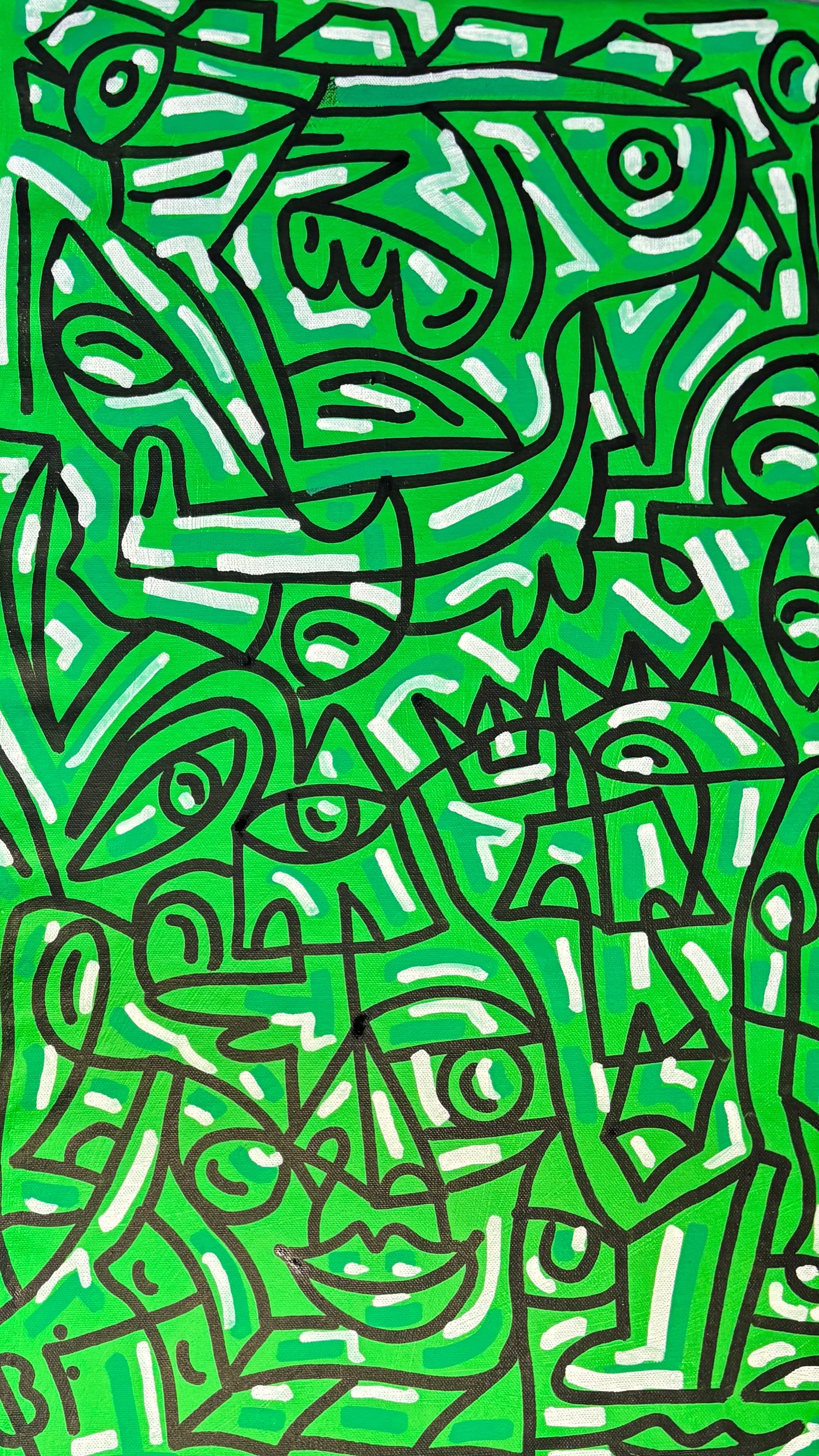 Sin título V3. Acrylic on canvas, 40 x 68 cm, 2026. Miami. Nicolás Lapadula